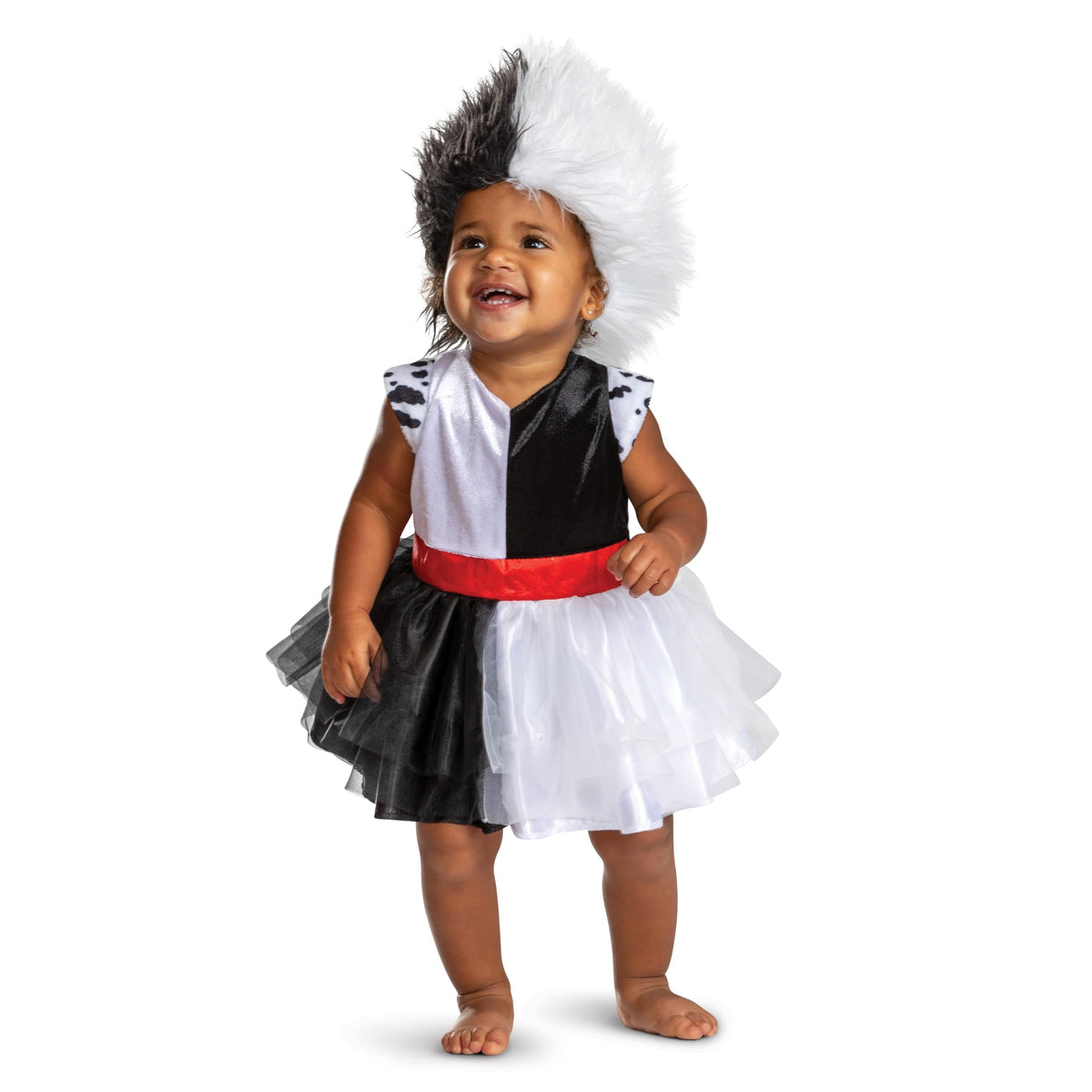 Cruella Infant Costume, Official Disney Baby Costume Outfit for Halloween, (6-12 months)