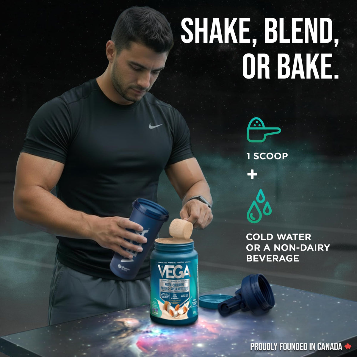 Vega Protein + Supergreens Vegan Plant Based Protein Powder – 20g Organic Pea Protein, Dairy-free, Healthy Breakfast Shake – Coconut Almond, 18 Servings, 518 grams (Pack of 1) 🍁 All In One Marketplace Canada