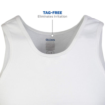 Gildan Men's A-Shirts Tanks Multipack, White (6 Pack), Medium 🍁 All In One Marketplace Canada