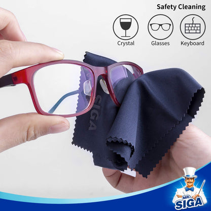 MR.SIGA Premium Microfiber Cleaning Cloths for Lens, Eyeglasses, Screens, Tablets, Glasses, 6 Pack, 6 x 7 inch 🍁 All In One Marketplace Canada