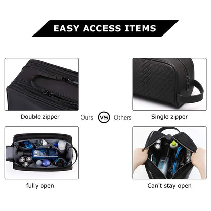 BAGSMART Toiletry Bag for Men, Travel Toiletry Organizer Dopp Kit Water-resistant Shaving Bag for Toiletries Accessories, Door Room Essentials, Black-medium 🍁 All In One Marketplace Canada