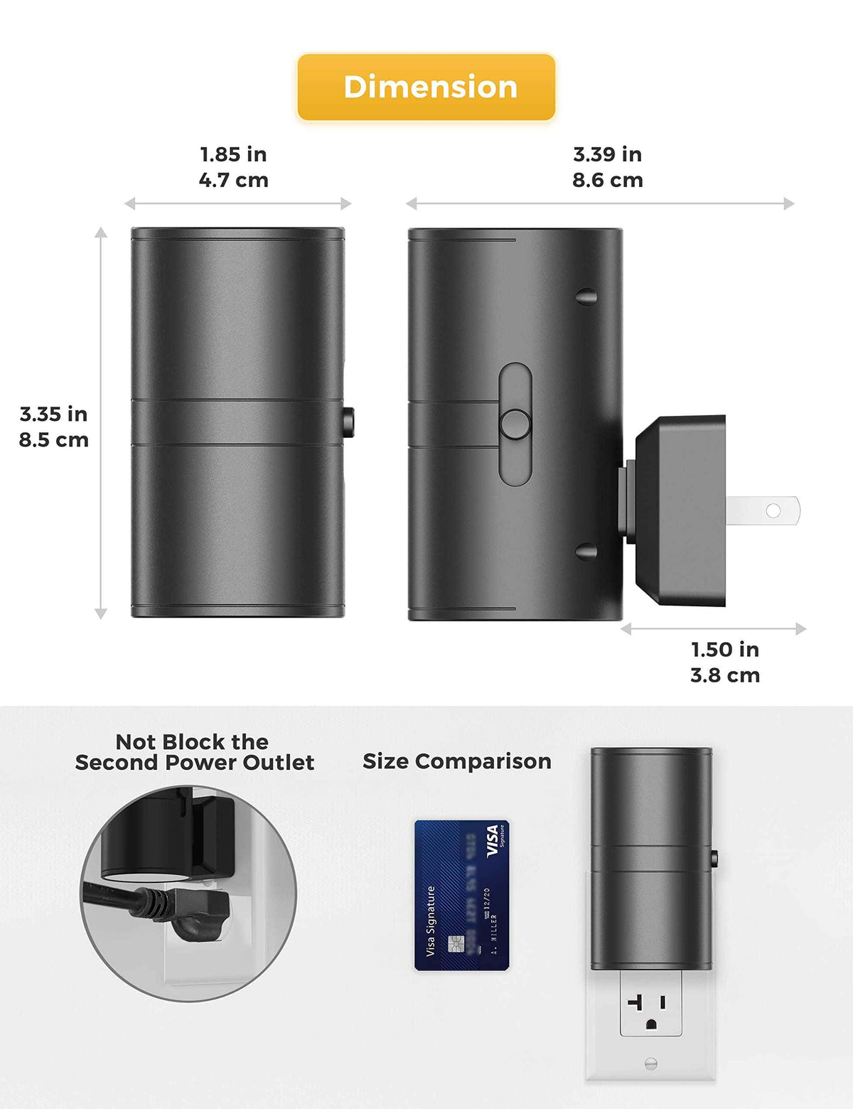 L LOHAS LED Night Light Plug in, [2 Pack] Modern Night Light, Dusk to Dawn Sensor, 0-100LM Adjustable Brightness, Soft White 3000K, Dimmable Night Lights with Light Sensor for Hallway Bedroom Stairway 🍁 All In One Marketplace Canada