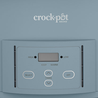 Crock-Pot Design Series 7-Quart Programmable Slow Cooker, Morning Haze Blue 🍁 All In One Marketplace Canada