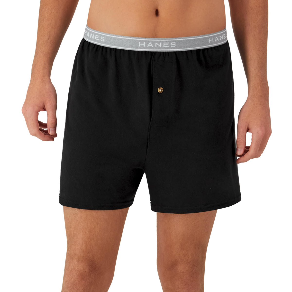Hanes Mens Exposed Waistband Knit - Multiple Packs Available Boxer Shorts, Assorted 5 Pack, X-Large US 🍁 All In One Marketplace Canada
