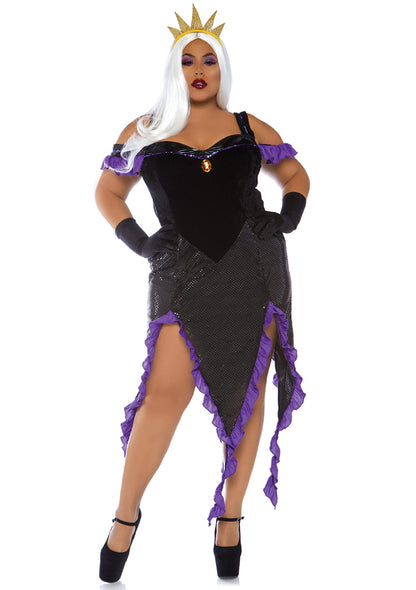 Leg Avenue Women's Sultry Sea Witch Halloween Costume, Multi, 2X