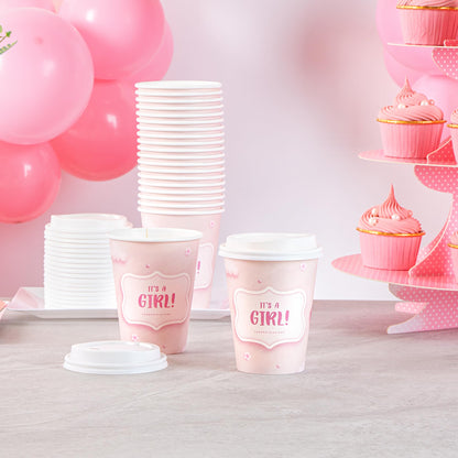 Restpresso 12 Ounce Halloween Party Cups, 400 Disposable Hot Cups with Plastic Lids - Spooky Ghost Design, Rolled Rim, Black Paper Coffee Cups, Single Wall, Serve Hot and Cold Drinks - Restaurantware