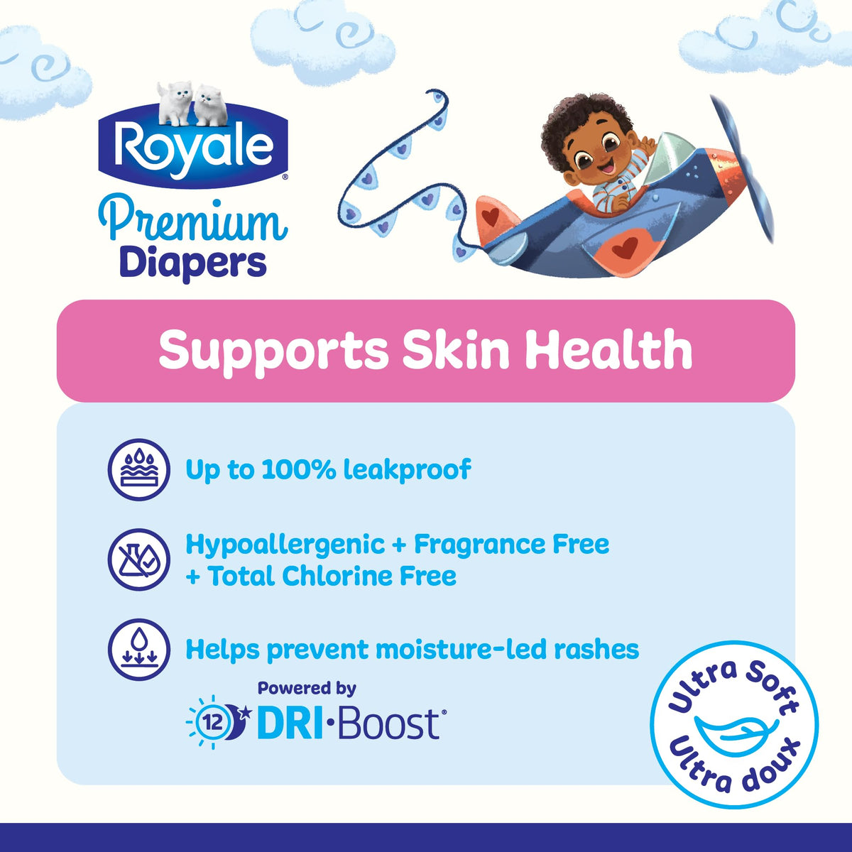 Royale Premium Diapers, Size 1 (8-14 lb), 96 Count, Disposable Baby Diapers 🍁 All In One Marketplace Canada