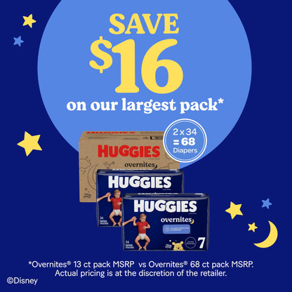 Huggies Overnites Size 7 Overnight Diapers (41+ lbs), 36 Ct 🍁 All In One Marketplace Canada