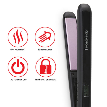 Remington 1" Anti-Static Flat Iron with Floating Ceramic Plates and Digital Controls, Hair Straightener, Purple, S5500 🍁 All In One Marketplace Canada