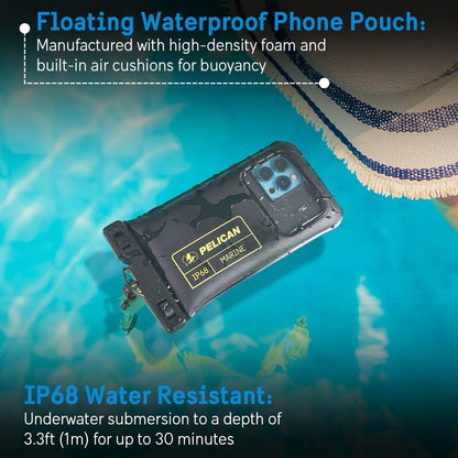 Pelican 2 Pack Marine Waterproof Phone Pouch (Regular) -Black/Hi-Vis Yellow 🍁 All In One Marketplace Canada