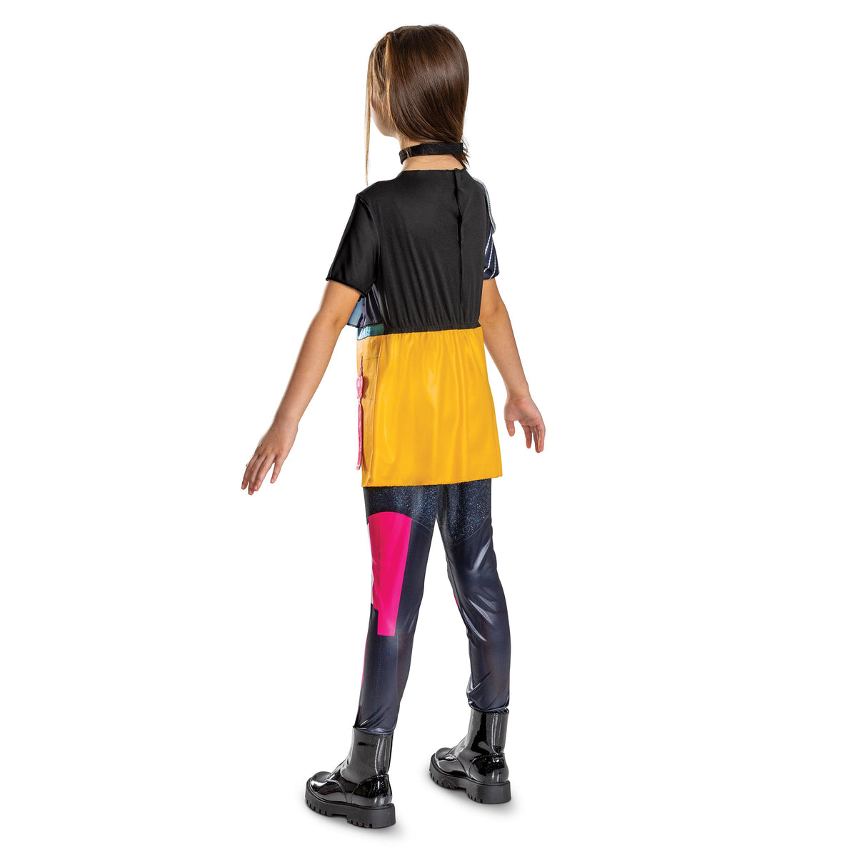 K-Pop Demon Hunters Mira Costume, Official Halloween Jumpsuit Skirt and Necklace Outfit, Kids Size (10-12)