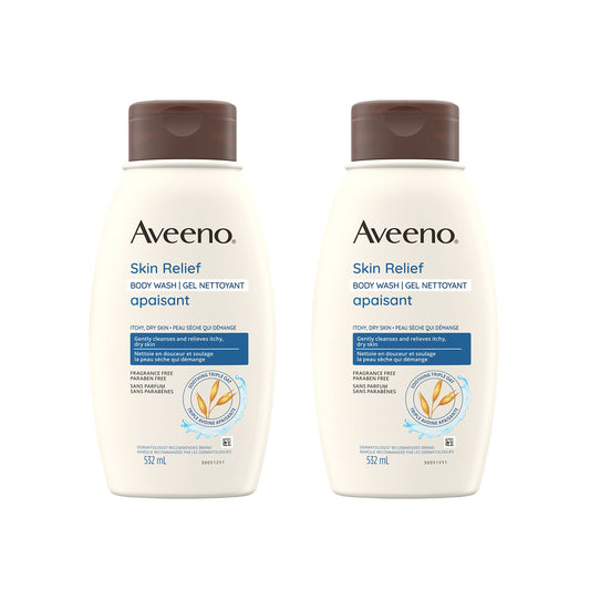 Aveeno Skin Relief Body Wash with Colloidal Oatmeal, pack of 2 🍁 All In One Marketplace Canada