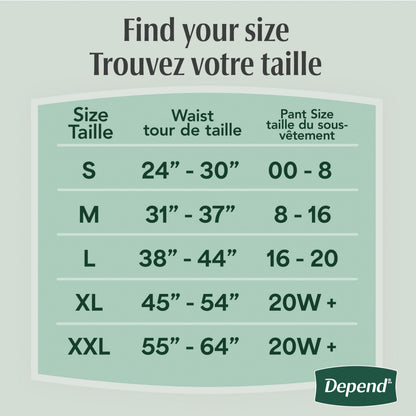 Depend FIT-FLEX Adult Incontinence Underwear for Women, Maximum Absorbency, XL, Blush, 26 Count 🍁 All In One Marketplace Canada