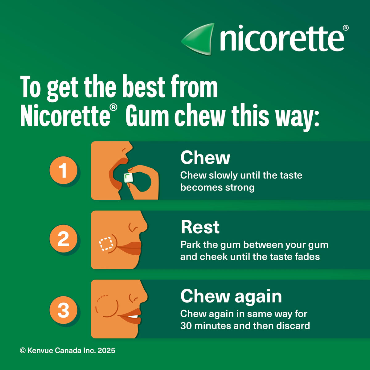 Nicorette Peppermint Gum, 4MG, Quit Smoking, Nicotine Gum, Smoking Cessation Aid, NRT, Reduce Cravings, 210 Pack 🍁 All In One Marketplace Canada