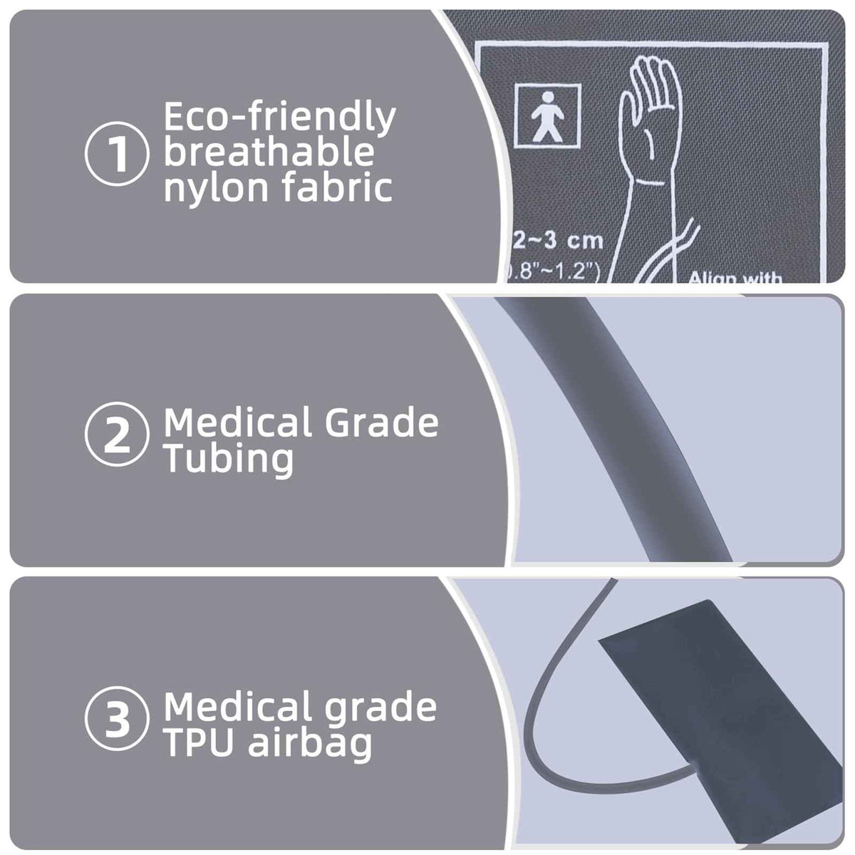Alcarefam Extra Large Blood Pressure Cuff, 22-66cm XXL Cuff for Big Arms, Replacement Adult Cuff Compatible with Omron BP Monitors, 7 Connectors 🍁 All In One Marketplace Canada