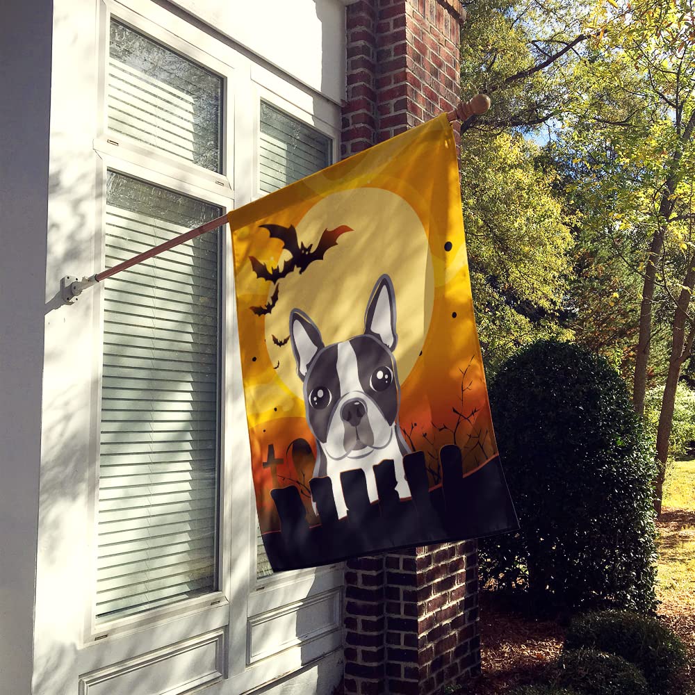 Caroline's Treasures BB1761CHF Halloween Boston Terrier Canvas House Size Flag, Multicolor, Large