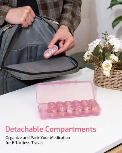 Daviky Weekly Pill Organizer 2 Times a Day, 7-Day AM PM Medicine Case, Travel-Friendly Pill Box for Fish Oils, Vitamins & Supplements 🍁 All In One Marketplace Canada