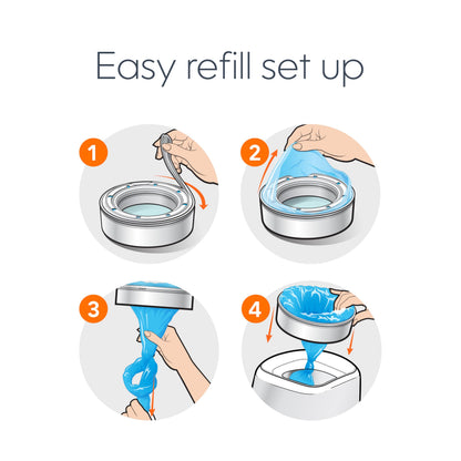 Diaper Genie Essentials Round Refill 8-Pack, Unscented, Fits Complete Pails 🍁 All In One Marketplace Canada
