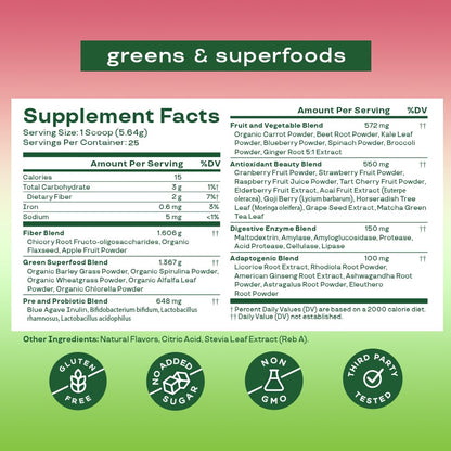 Bloom Nutrition Superfood Greens Powder, Digestive Enzymes with Probiotics and Prebiotics, Gut Health, Bloating Relief for Women, Chlorella, Juice Mix with Beet Root Powder, 25 SVG, Strawberry Kiwi 🍁 All In One Marketplace Canada