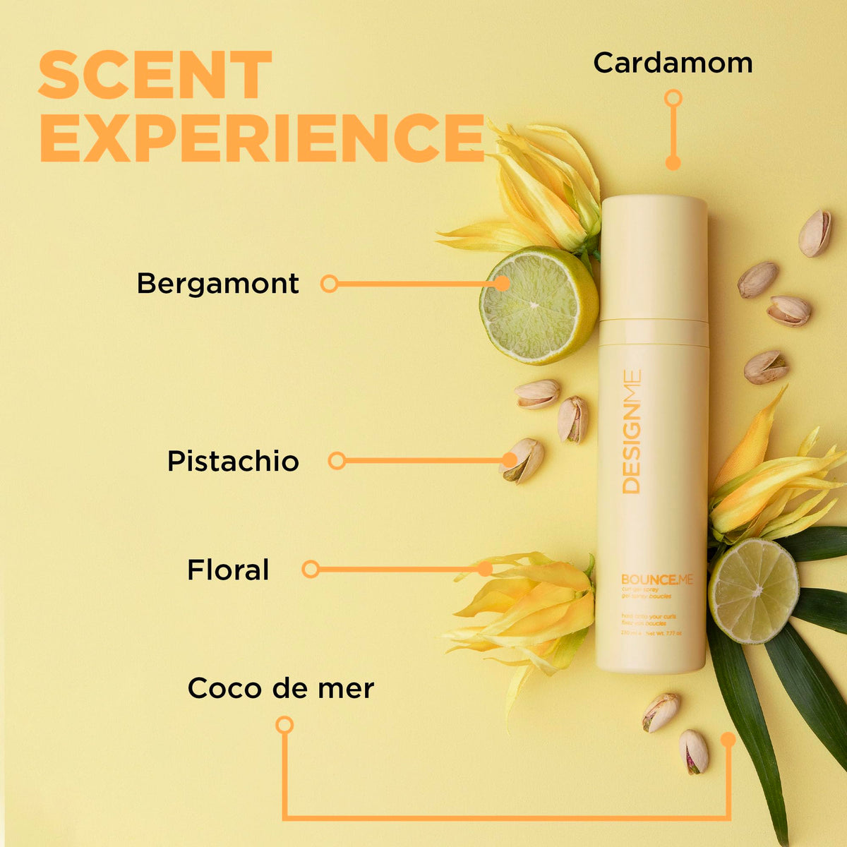 Design.Me BOUNCE.ME Curling Gel Spray | Frizz-Free Curl Defining Gel - Refresh Curls, Waves, Coils | Non-Crunchy, Non-Sticky Formula - Climate Control Styling, 7.77Oz 🍁 All In One Marketplace Canada