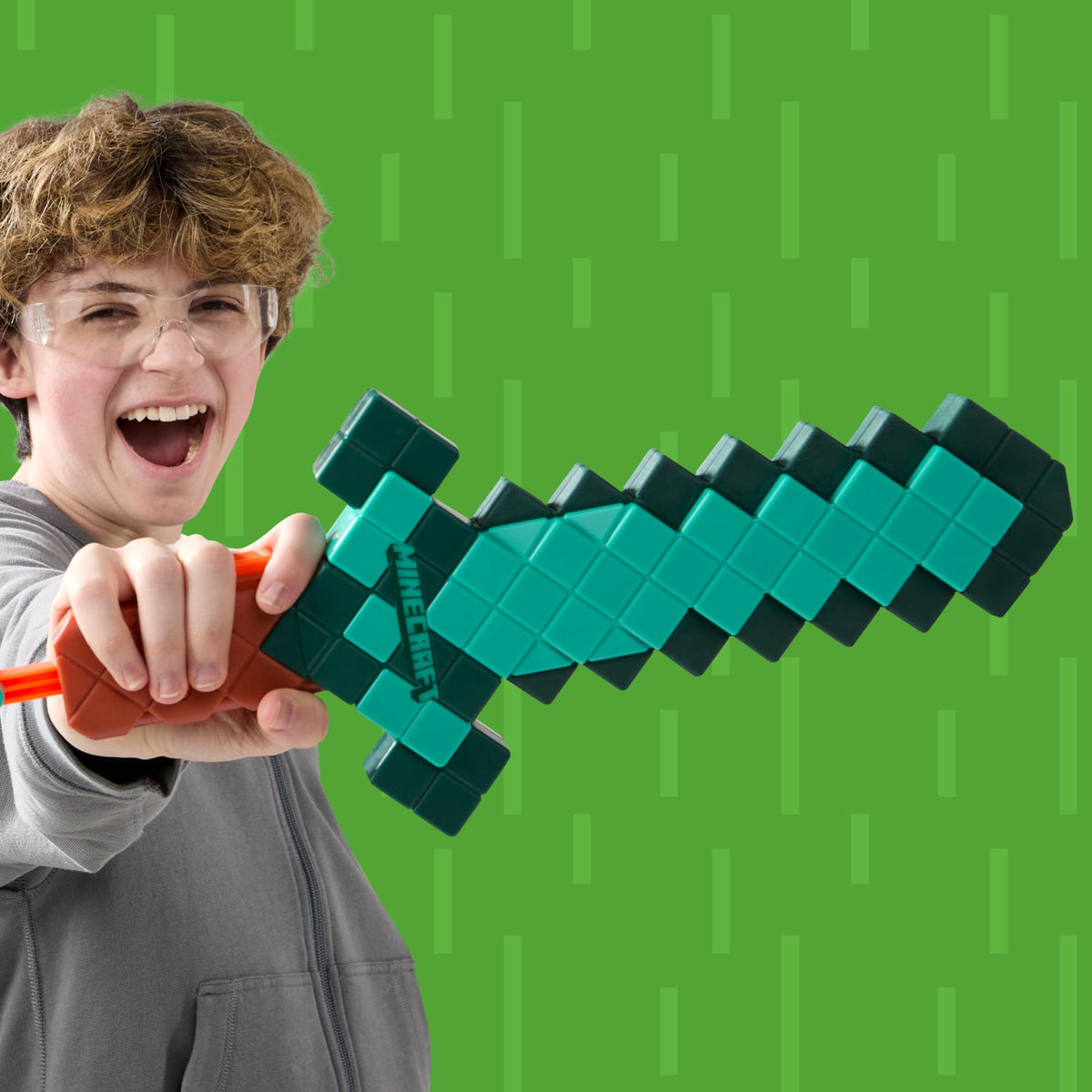 Nerf Minecraft Sword Dart Blaster, Pull Back Priming, Foam Edge, 8 Nerf N1 Darts, Ages 8+ 🍁 All In One Marketplace Canada