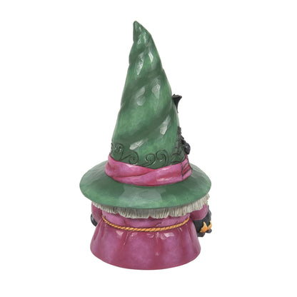 Enesco Jim Shore Heartwood Creek Halloween Witch Gnome with Cauldron Figurine, 7.68 Inch, Multicolor