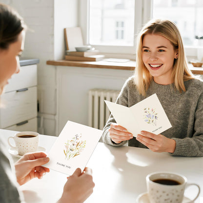 Thank You Cards with Envelopes - 32 Pack Wildflower Blank Cards With Adhesive Envelopes & Matching Stickers Perfect for Wedding, Bridal Showers, Baby Showers,Birthday, All Occasion 🍁 All In One Marketplace Canada