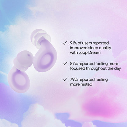 Loop Dream – Silicone/Memory Foam Earplugs for Sleep Comfort | Comfortable Ear Plugs for Muffling Snoring & Sleeping | Customized Fit | 27dB (SNR) Noise Reduction 🍁 All In One Marketplace Canada