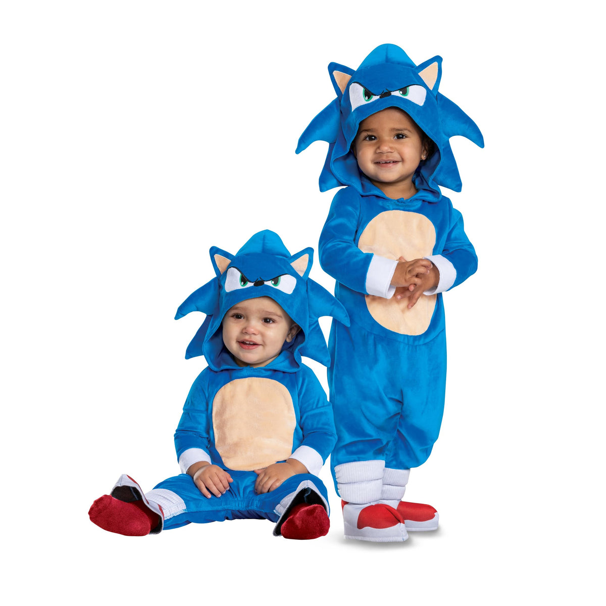 Sonic Costume for Toddlers, Official Sonic Movie 3 Posh Halloween Costume with Detachable Tail, Toddler Size (12-18 Mth)