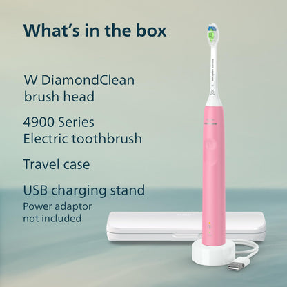 Philips Sonicare 4900 Rechargeable Electric Toothbrush, 1 Brush Head, Pink 🍁 All In One Marketplace Canada