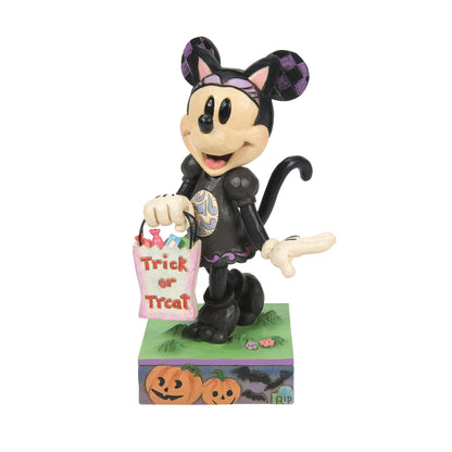 Enesco Disney Traditions by Jim Shore Halloween Minnie Mouse in Black Cat Costume Figurine, 6.125 Inch, Multicolor