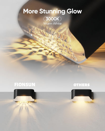CANASUN Solar Deck Lights 16 Pack Solar Fence Light Solar Powered Outdoor Step Light IP65 Waterproof LED Pathway Light for Deck Fence Railing Garden Patio StairYard (Warm Light) 🍁 All In One Marketplace Canada