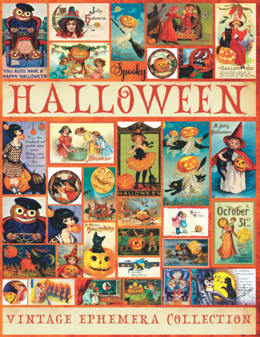 Halloween Vintage Ephemera Collection: 38 Sheets with Over 380 Images To Cut Out and Collage for Junk Journals, Scrapbooking, Decoupage, Mixed Media, Decoration