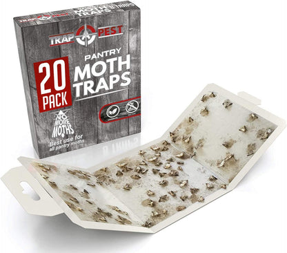 20 Pack Pantry Moth Traps - Safe and Effective for Food and Cupboard - Glue Traps with Pheromones for Pantry Moths - Trap a Pest 🍁 All In One Marketplace Canada