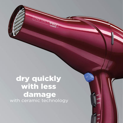 INFINITIPRO BY CONAIR 1875 Watt Salon Performance AC Motor Styling Tool/Hair Dryer, Burgundy Blow Dryer 🍁 All In One Marketplace Canada
