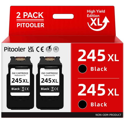 Pitooler for Canon 245XL Black Ink Cartridge Compatible for Canon Printer Ink PG-245 XL Compatible for Pixma TS3420 TR4520 MX492 MX490 TS3425 MG2525 TS3320 MG2524 TS3400 TS3300 TS3429 MG3022 Printer 🍁 All In One Marketplace Canada
