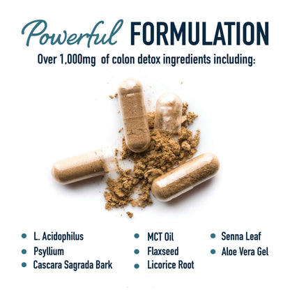 15 Day Colon Cleanse & Detox | Stool Softener & Constipation Relief for Adults | Gut Health Support | Colon Detox Cleanse With Probiotics for Women & Men | Gluten-Free | By SM Nutrition | 30 Capsules 🍁 All In One Marketplace Canada