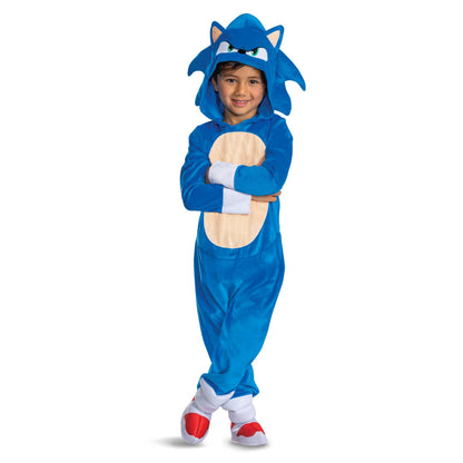 Sonic Costume for Toddlers, Official Sonic Movie 3 Posh Halloween Costume with Detachable Tail, Toddler Size (12-18 Mth)