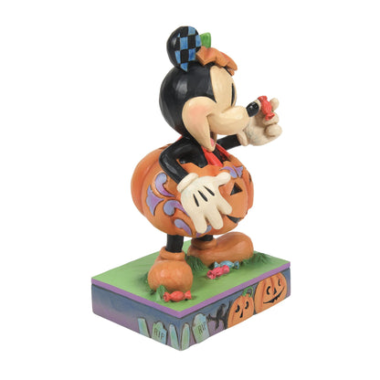 Enesco Disney Traditions by Jim Shore Halloween Mickey Mouse in Pumpkin Costume Figurine, 6.125 Inch, Multicolor