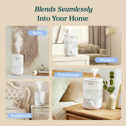 Levoit Humidifiers for Bedroom, Top Fill Cool Mist Air Humidifier for Baby Nursery, Plants, Ultrasonic, Auto Shut-off, BPA Free, Quiet, Knob Control, 360° Nozzle 🍁 All In One Marketplace Canada