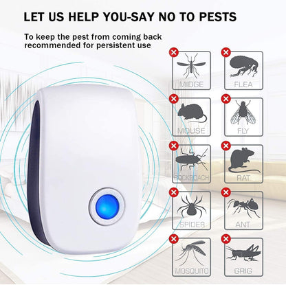 Pest Control Repeller, Plug-in Pest Control Repellent for Mouse, Insect, Cockroach, Mice, Spider, Bug, Ant, Mosquito, Rodent & Rats Indoor Use Repeller 6 Packs 🍁 All In One Marketplace Canada