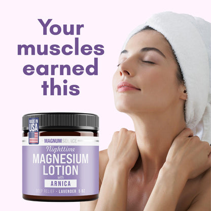Nighttime Magnesium Lotion with Arnica – Highly Concentrated Magnesium for Muscles & Joints – Apply to Legs or Feet Before Bed – Skin-Friendly 🍁 All In One Marketplace Canada