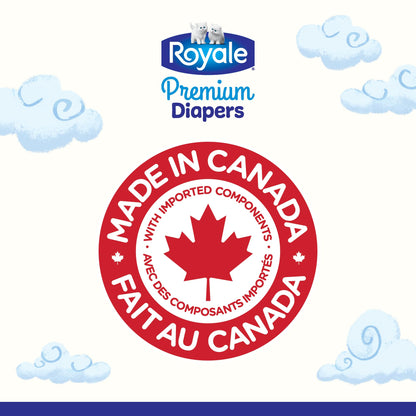 Royale Premium Diapers, Size 4 (22-37 lb), 156 Count, Disposable Baby Diapers (Packaging may vary) 🍁 All In One Marketplace Canada