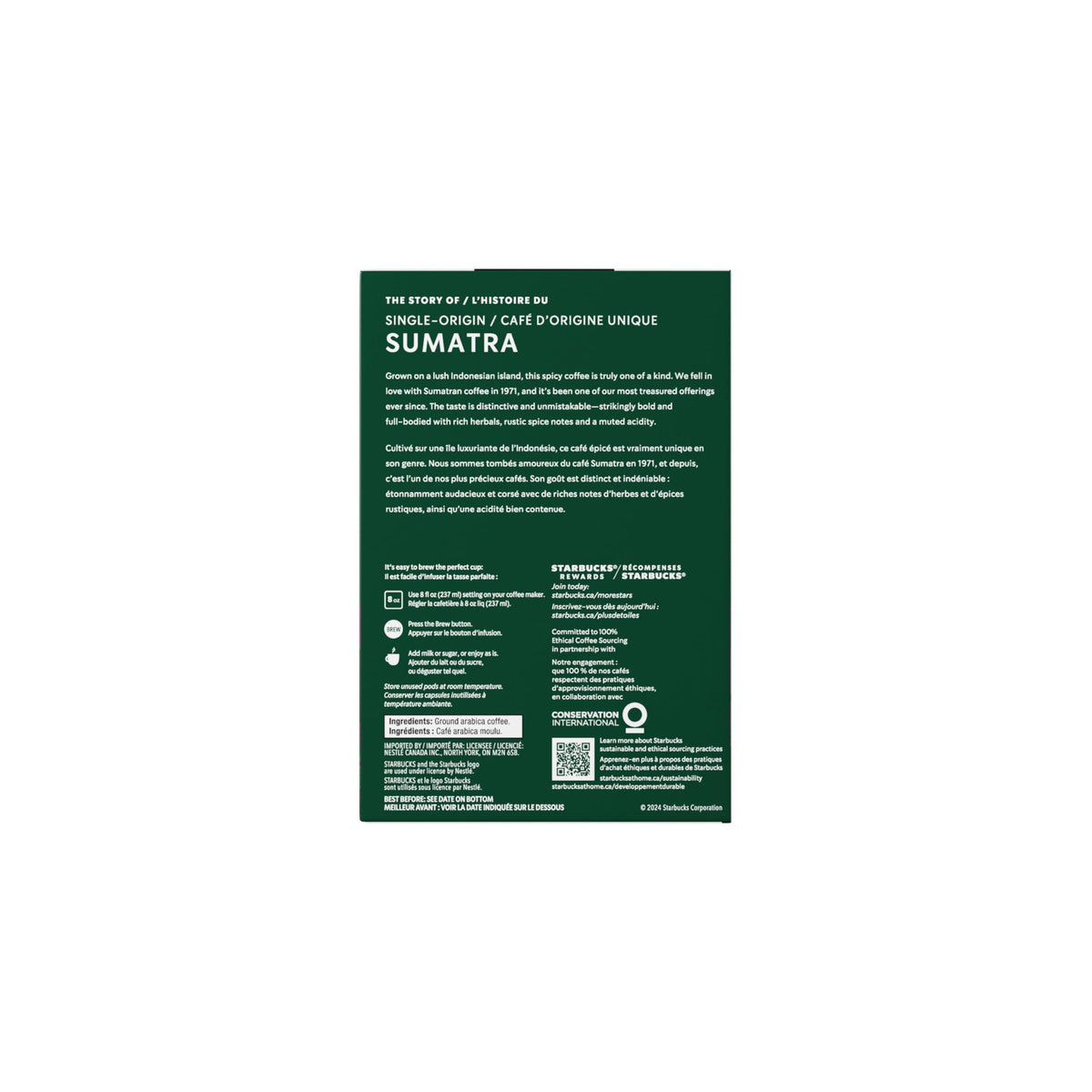 STARBUCKS Single Origin Sumatra Coffee, Keurig Pods, K-cups, 276 g 🍁 All In One Marketplace Canada
