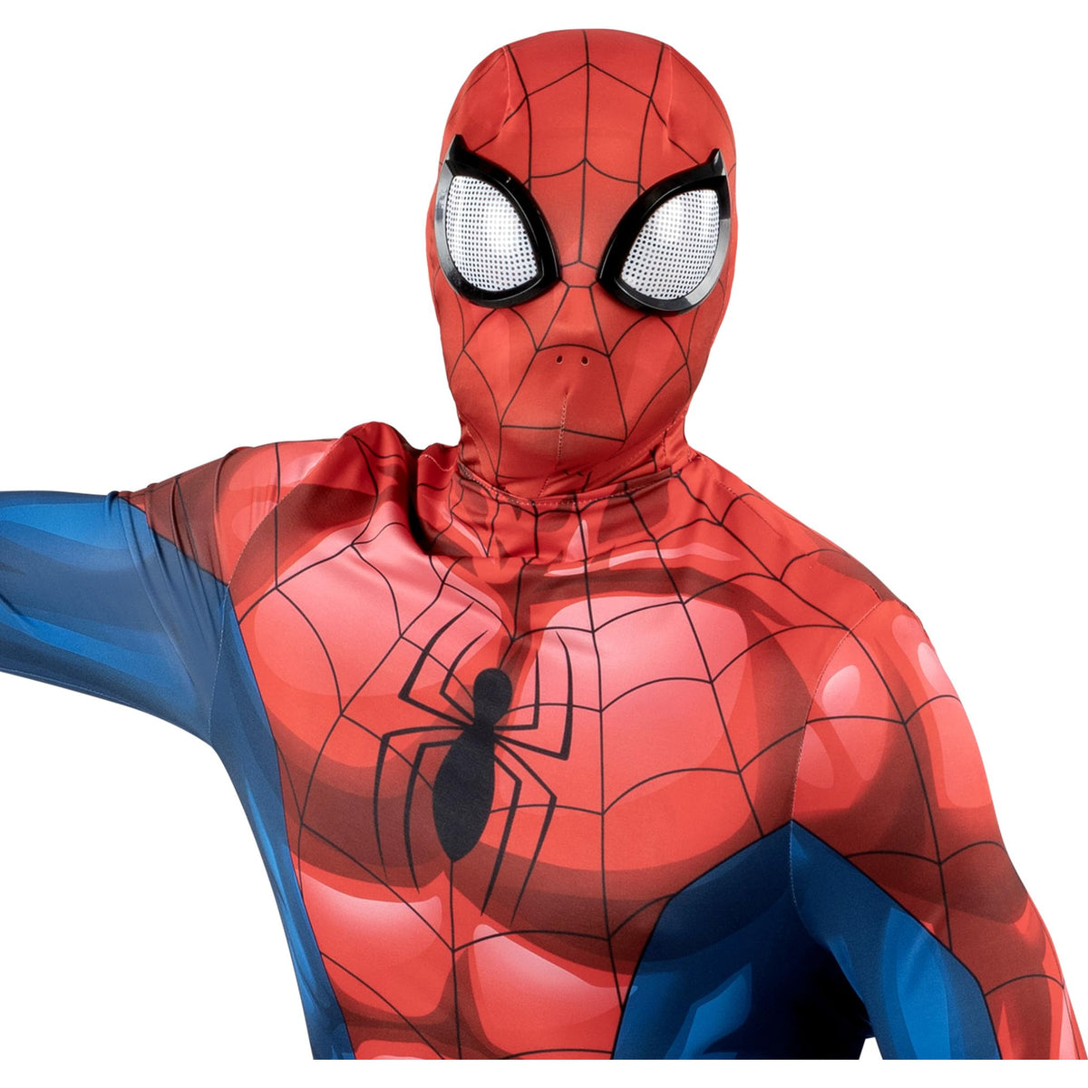 MARVEL Spider-Man Official Adult Zentai Halloween Costume Accessory - Deluxe Two-Way Stretch Spandex Mask with Molded Eyes