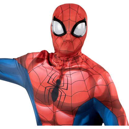 MARVEL Spider-Man Official Adult Zentai Halloween Costume Accessory - Deluxe Two-Way Stretch Spandex Mask with Molded Eyes