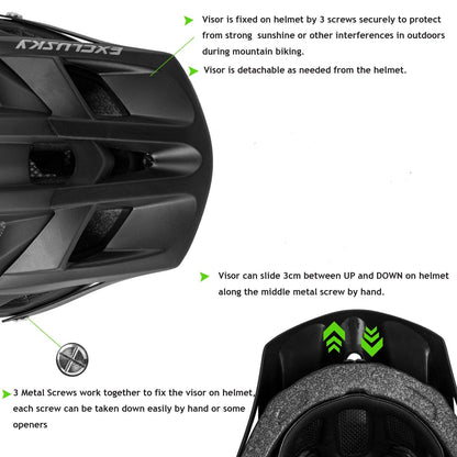 Bike Helmet, Exclusky Mountain Bike Helmet Men Women Lightweight Breathable Adjustable Adult Bicycle Cycle MTB Helmet 56-61cm 🍁 All In One Marketplace Canada