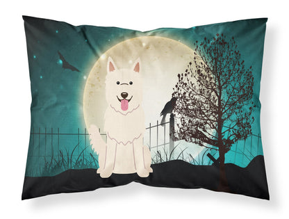 Caroline's Treasures BB2235PILLOWCASE Halloween Scary White German Shepherd Fabric Standard Pillowcase Lightweight Super Soft Easy Care Decorative Artwork Pillowcase, Standard