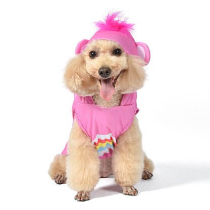 Care Bear for Pets Halloween Cheer Bear Sleeveless Hoodie Dog Costume - Officially Licensed Halloween Costumes for Dogs, Size Large