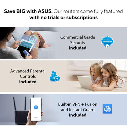 ASUS RT-BE86U WiFi 7 Gaming Router, 10G WAN, 6.8 Gbps, Mesh VPN Compatible 🍁 All In One Marketplace Canada